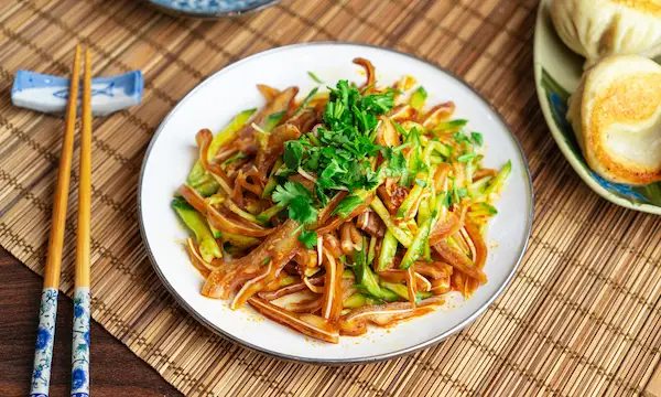 Cold Shredded Salad with Cucumber and Cilantro